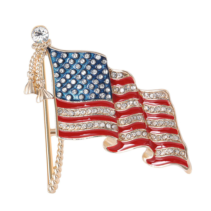 American Flag Brooch Enamel Waving US National Flag Pin Sweater Backpack Hat Decoration Men Women Clothing Accessories Image 3