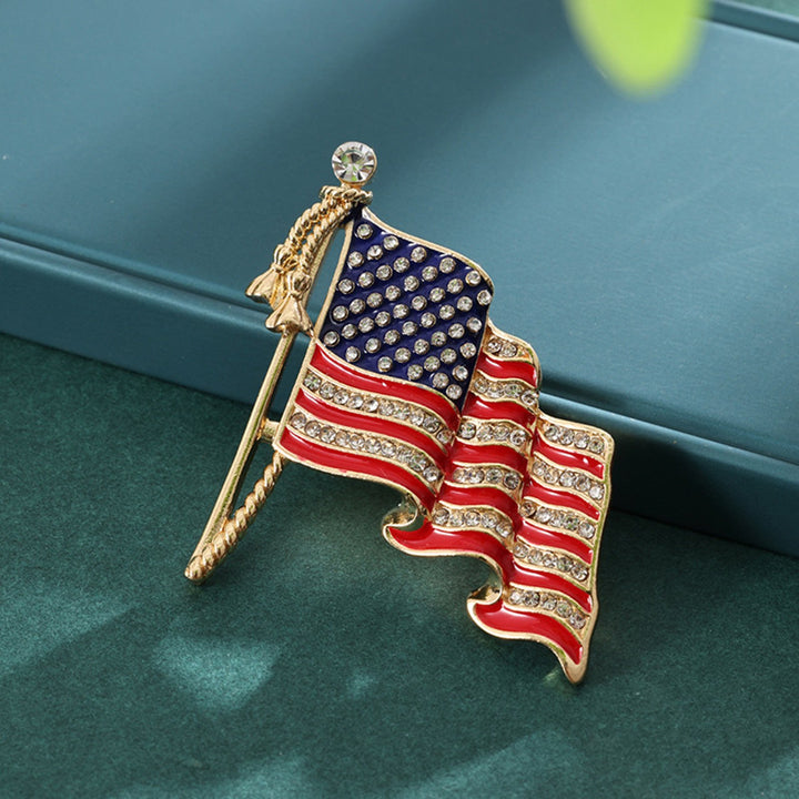 American Flag Brooch Enamel Waving US National Flag Pin Sweater Backpack Hat Decoration Men Women Clothing Accessories Image 6