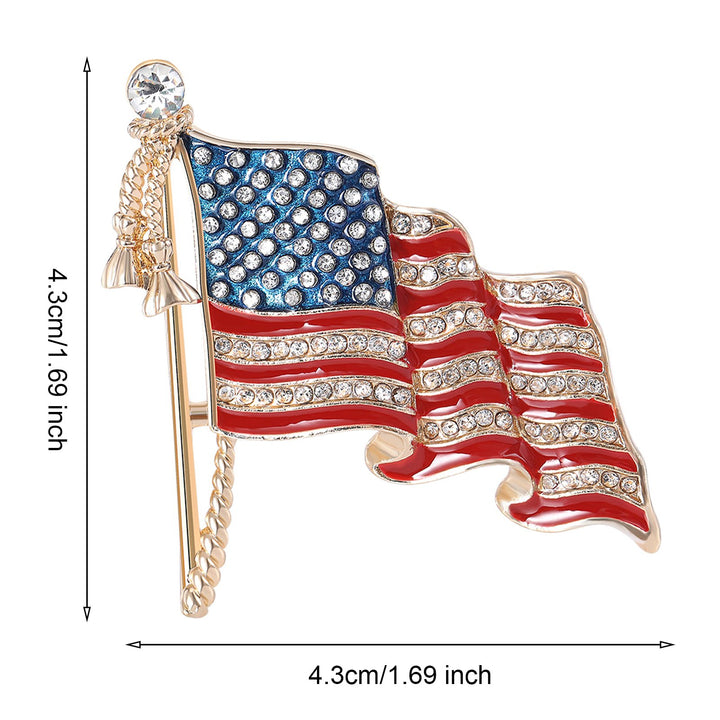 American Flag Brooch Enamel Waving US National Flag Pin Sweater Backpack Hat Decoration Men Women Clothing Accessories Image 7