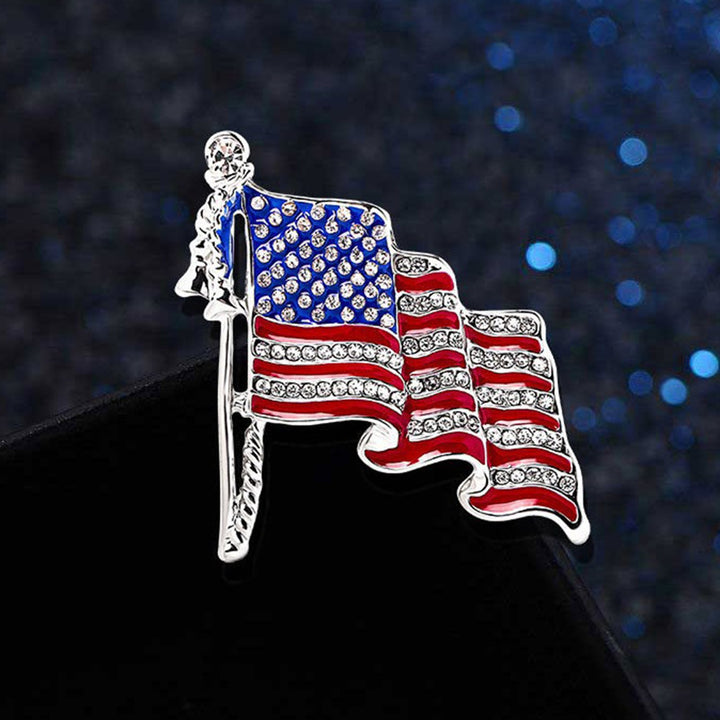 American Flag Brooch Enamel Waving US National Flag Pin Sweater Backpack Hat Decoration Men Women Clothing Accessories Image 8