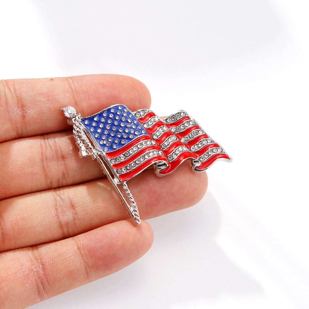 American Flag Brooch Enamel Waving US National Flag Pin Sweater Backpack Hat Decoration Men Women Clothing Accessories Image 9