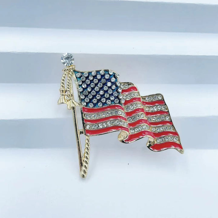 American Flag Brooch Enamel Waving US National Flag Pin Sweater Backpack Hat Decoration Men Women Clothing Accessories Image 10