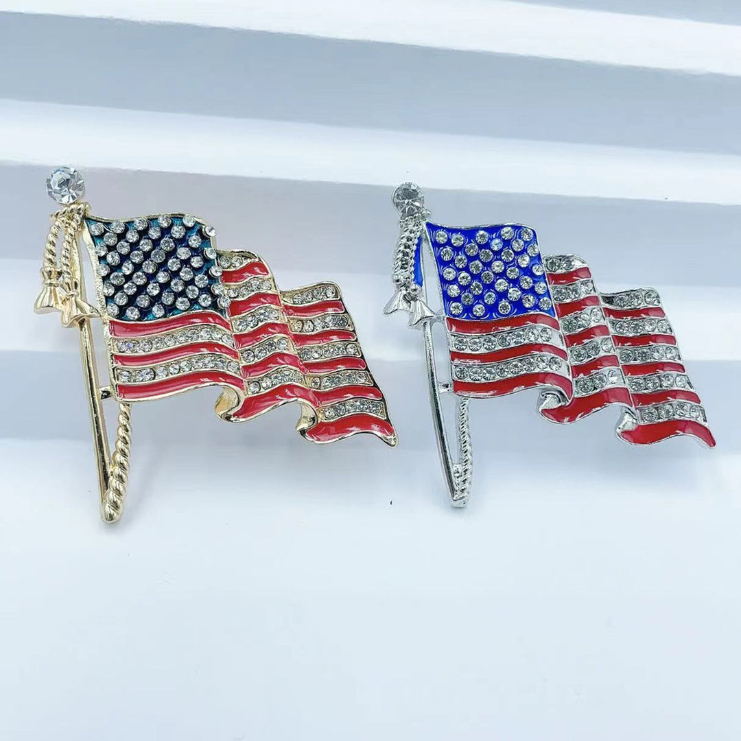 American Flag Brooch Enamel Waving US National Flag Pin Sweater Backpack Hat Decoration Men Women Clothing Accessories Image 11