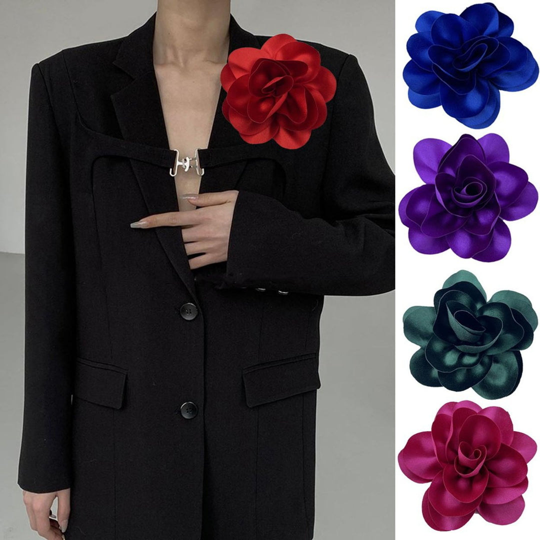 Formal Occasion Corsage French Style Big Rose Bride Groom Wedding Brooch Party Banquet Dress Suit Coat Brooch Clothes Image 1