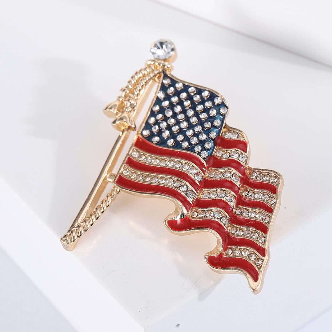 American Flag Brooch Enamel Waving US National Flag Pin Sweater Backpack Hat Decoration Men Women Clothing Accessories Image 12