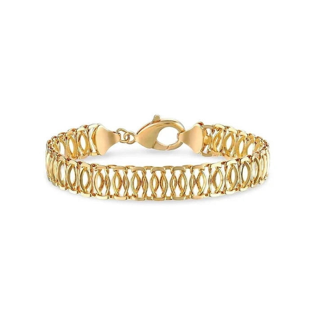 18K Gold Chunky Chain Anklet 10 Image 1