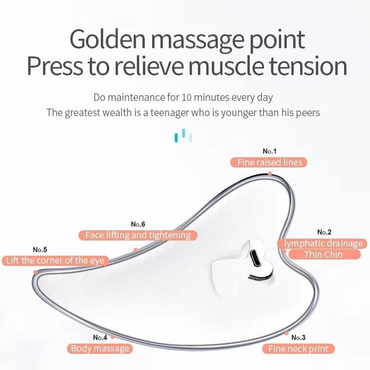 Electric Scraping Massage Tool Gua Sha Board Face Slim guasha Massager Image 3