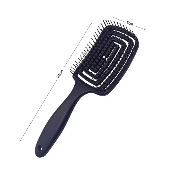 1Pcs Elastic Massage Comb Hollow Out Hair Brush Scalp Massage Combs Hair Styling Detangler Fast Blow Drying Detangling Image 4