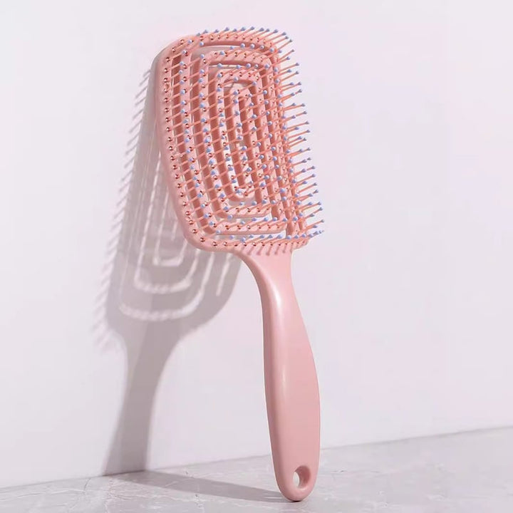 1Pcs Elastic Massage Comb Hollow Out Hair Brush Scalp Massage Combs Hair Styling Detangler Fast Blow Drying Detangling Image 10