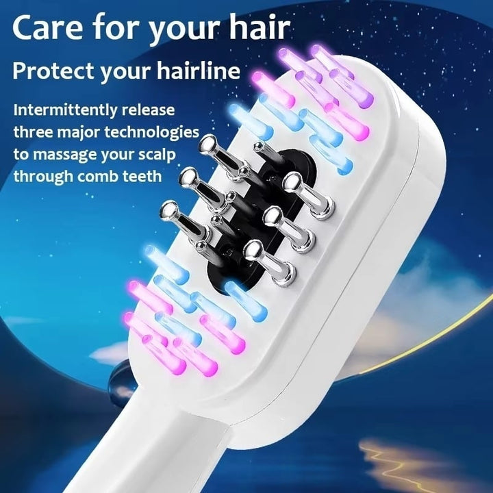 EMS LED Red Light Therapy Anti-Hair Loss Head Massage Hair Brush Scalp Treatment Image 6