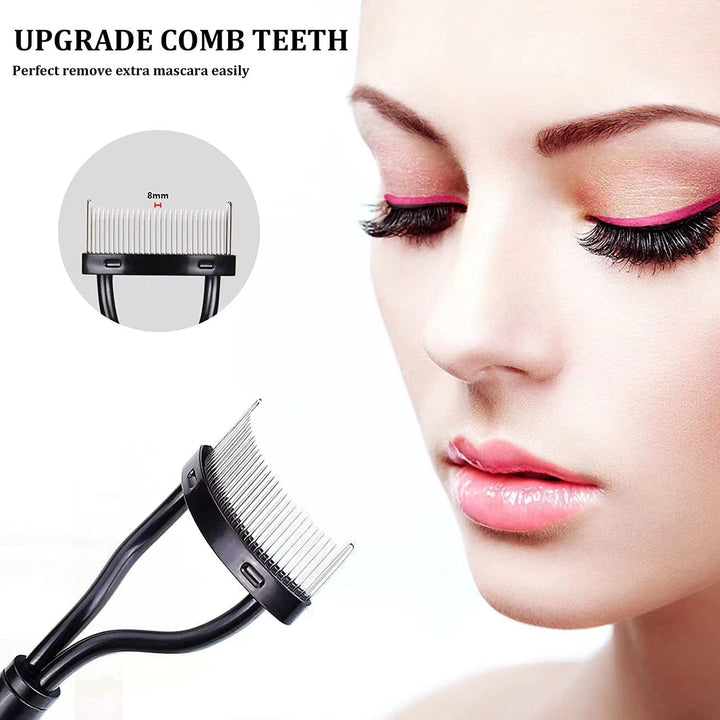 Eyelash Separator Metal Teeth Straight Eyelash Curler Beauty Makeup Stainless Eyelash Brush Comb Mascara Curl Makeup Image 7