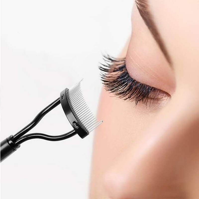 Eyelash Separator Metal Teeth Straight Eyelash Curler Beauty Makeup Stainless Eyelash Brush Comb Mascara Curl Makeup Image 8