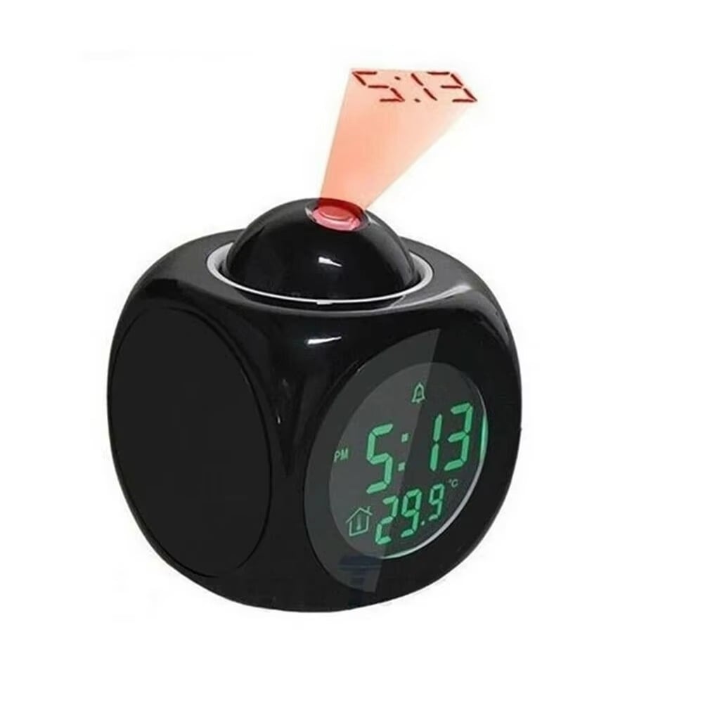 1PCProjection Alarm Clock Ceiling Display Snooze Desk Table Clock Voice Image 9