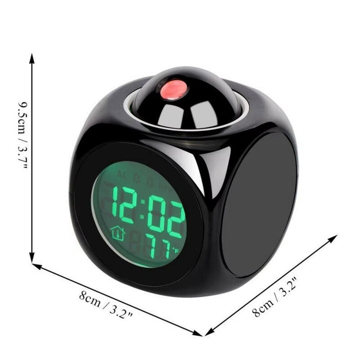 1PCProjection Alarm Clock Ceiling Display Snooze Desk Table Clock Voice Image 6