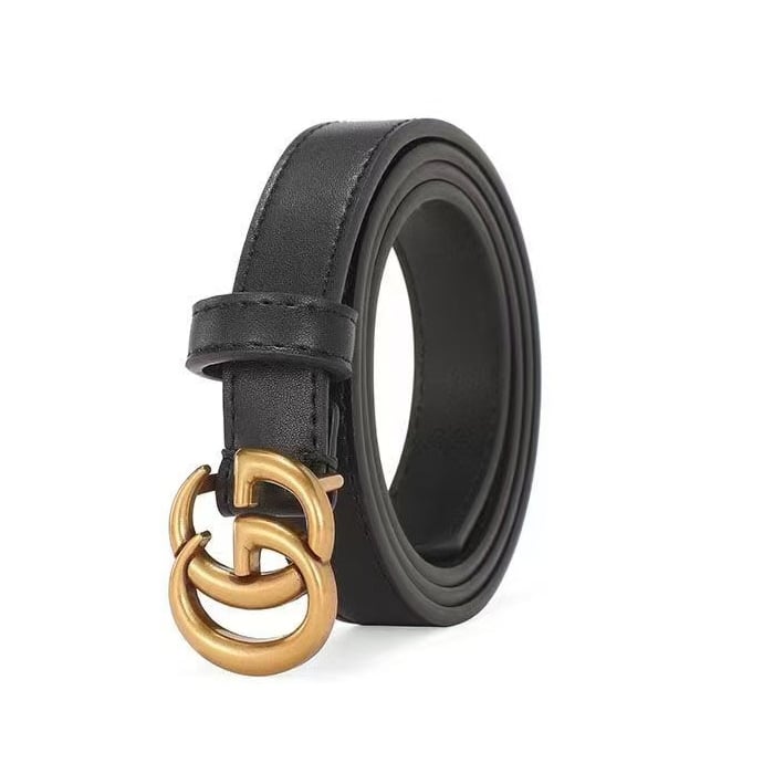 Fashion Women Smooth Letter Buckle Leather Belt Width 2.0-4.0cm Image 3