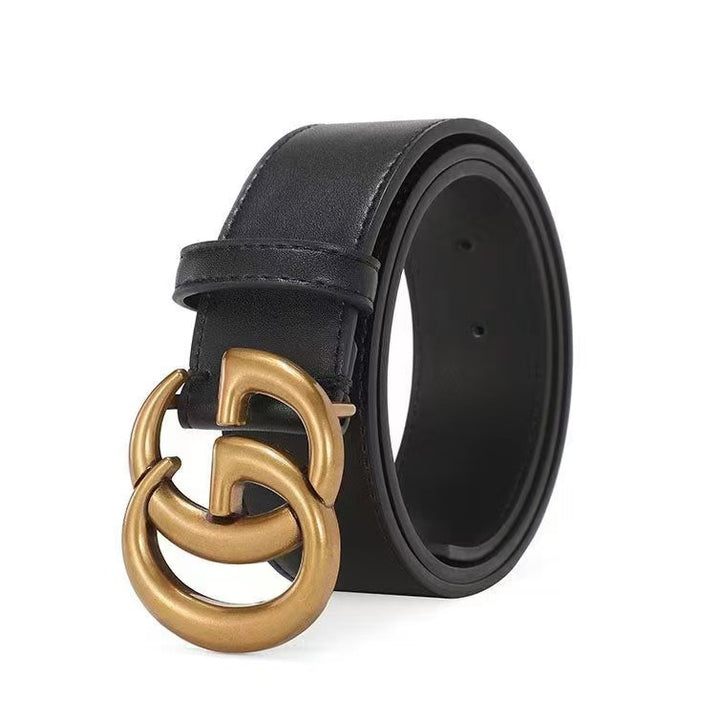 Fashion Women Smooth Letter Buckle Leather Belt Width 2.0-4.0cm Image 4