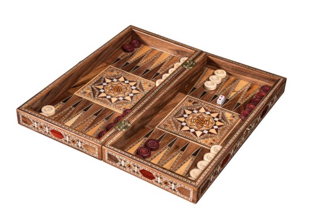 Luxury Wooden Backgammon Chess Sets for Adults Inlaid Solid Wooden Chess Game Board Set Handmade Gifts for Dad Image 7