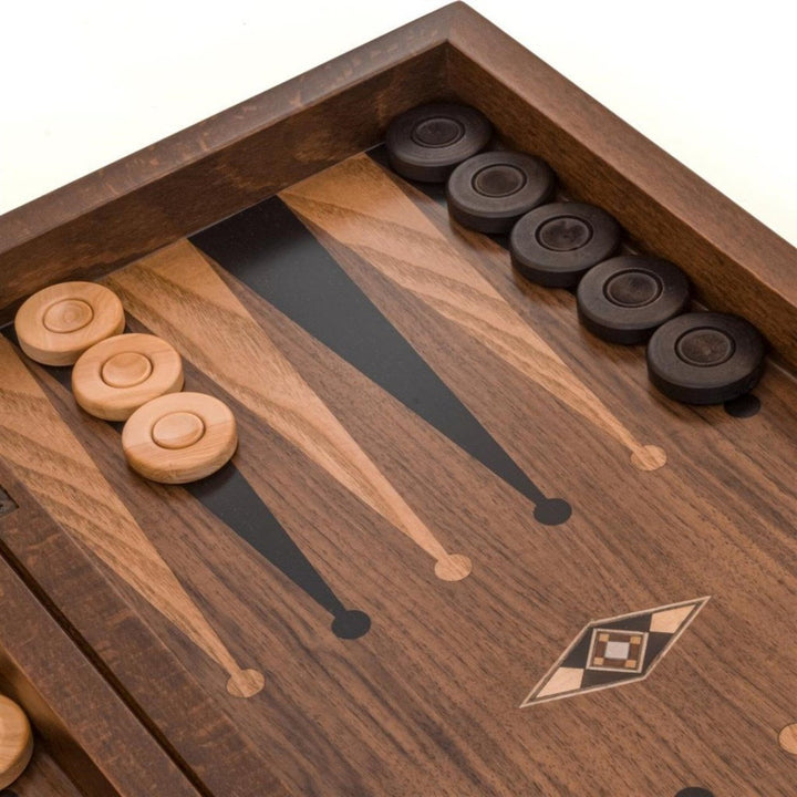 20"inch X Large Backgammon Sets for Adults Wood Art Wooden Backgammon Board Set Solid Rosewood Gifts for Him and Dad and Image 4