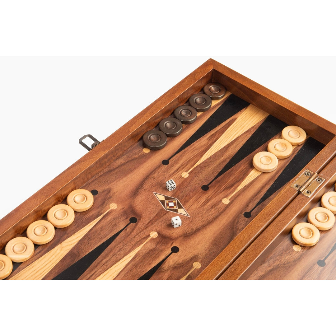 20"inch X Large Backgammon Sets for Adults Wood Art Wooden Backgammon Board Set Solid Rosewood Gifts for Husband and Dad Image 3