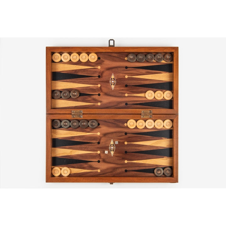 20"inch X Large Backgammon Sets for Adults Wood Art Wooden Backgammon Board Set Solid Rosewood Gifts for Husband and Dad Image 4