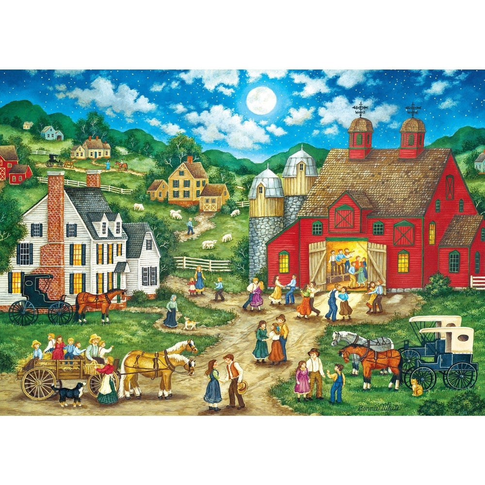 Heartland 550 Piece Jigsaw Puzzle Bonnie White Farm Scenes 24x18 inches Image 2