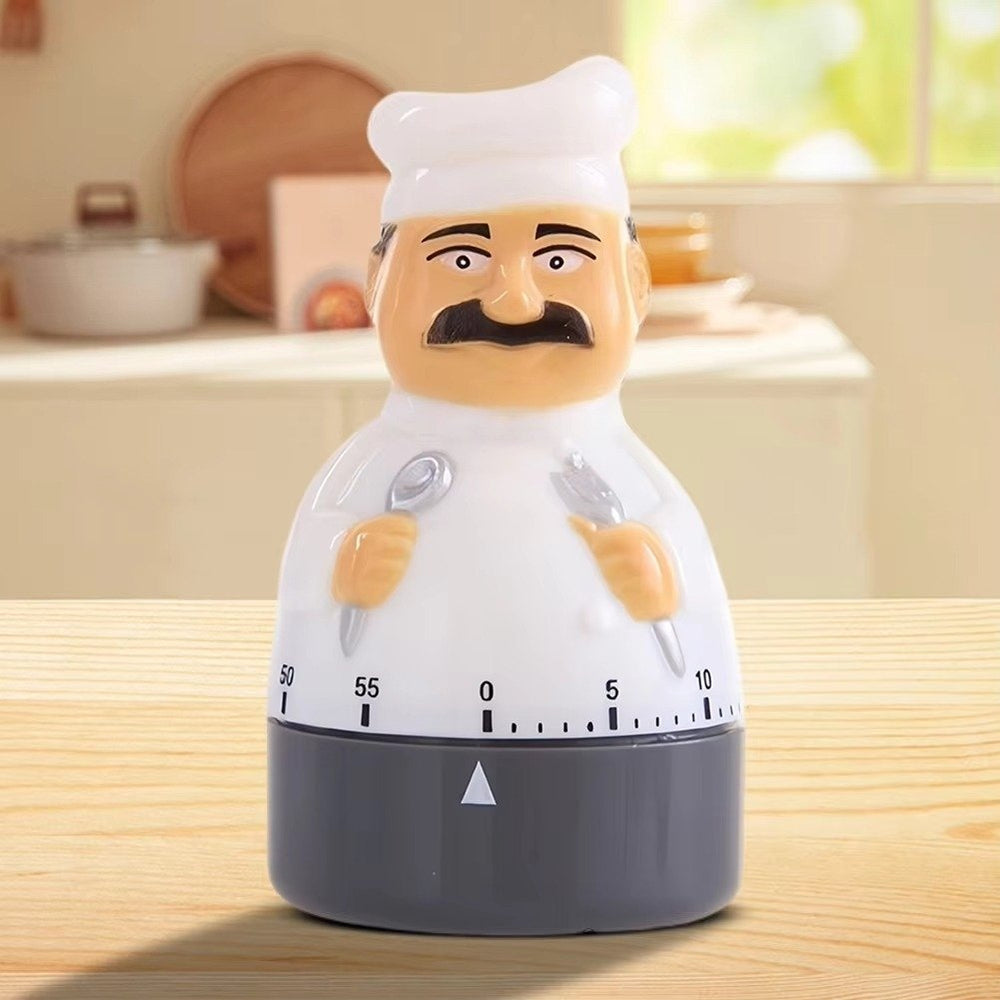 Kitchen Knife Fork Chef Timer Cartoon Chef Shaped Kitchen Timer Image 2