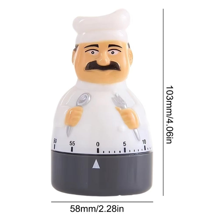 Kitchen Knife Fork Chef Timer Cartoon Chef Shaped Kitchen Timer Image 4