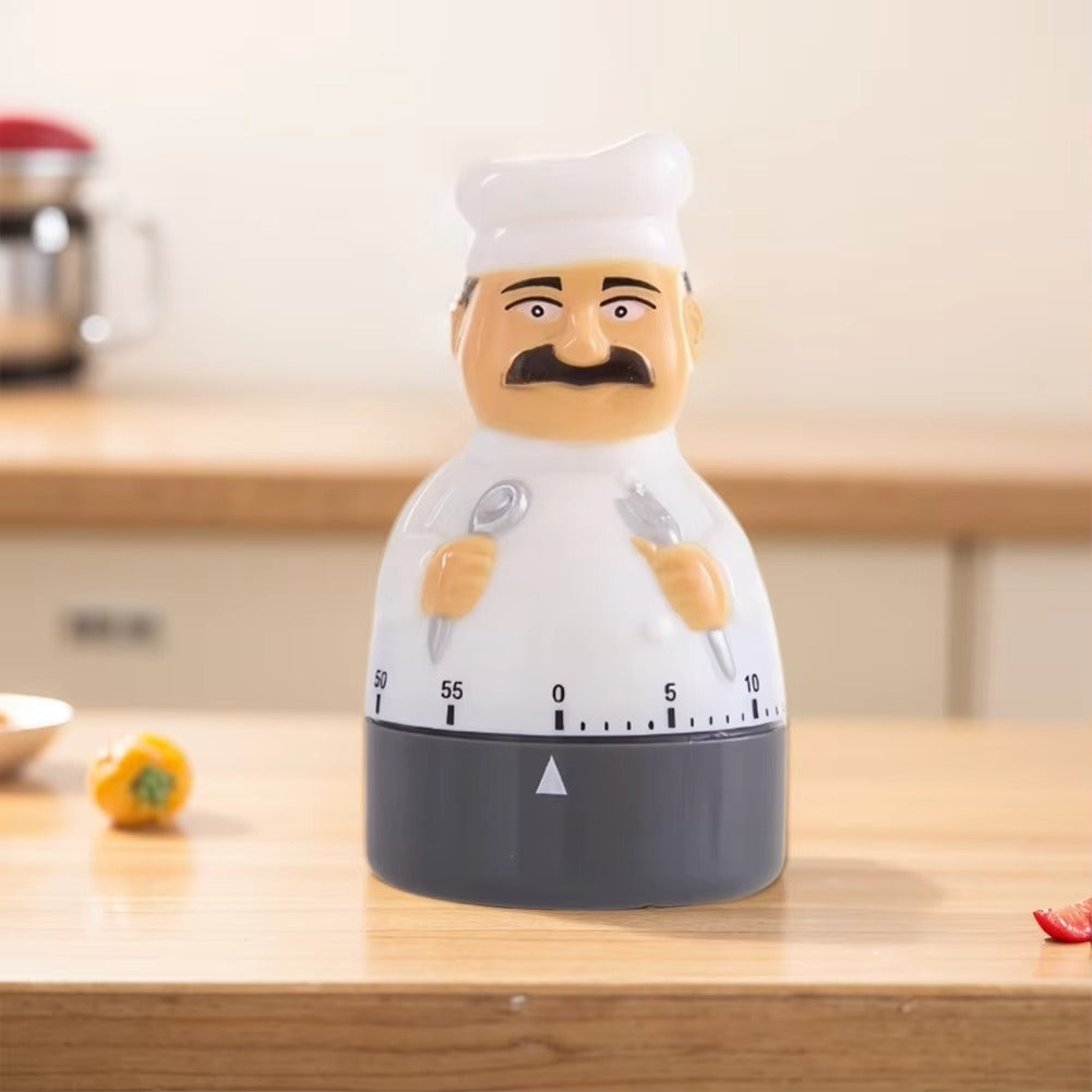 Kitchen Knife Fork Chef Timer Cartoon Chef Shaped Kitchen Timer Image 4