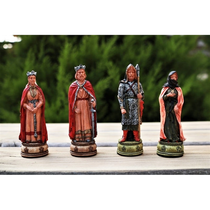 Luxury Chess Sets for Adults Historical Camelot Chess Pieces Wooden Chess Board Dad Birthday Image 4