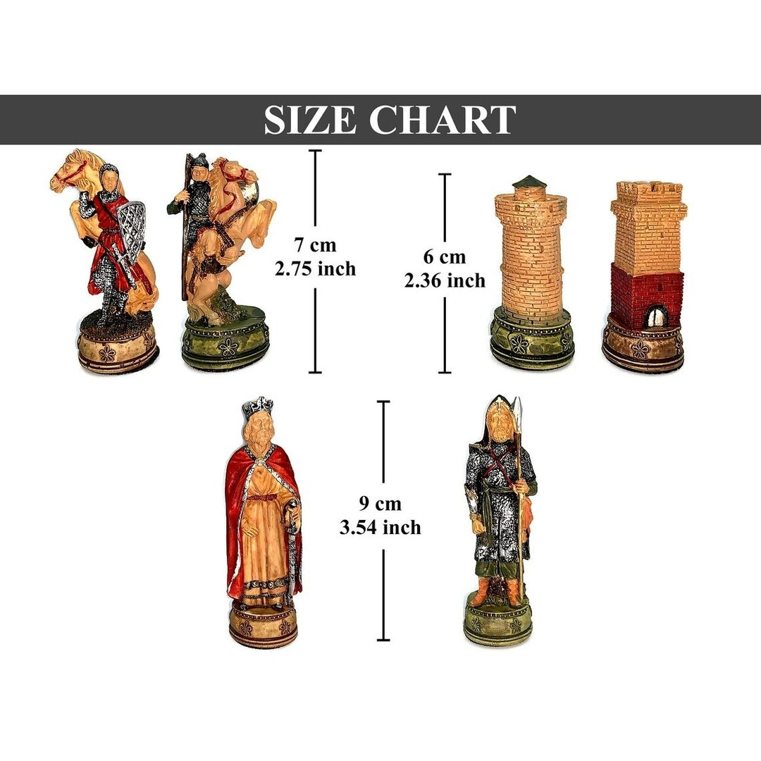 Luxury Chess Sets for Adults Historical Camelot Chess Pieces Wooden Chess Board Birthday and Anniversary Image 6