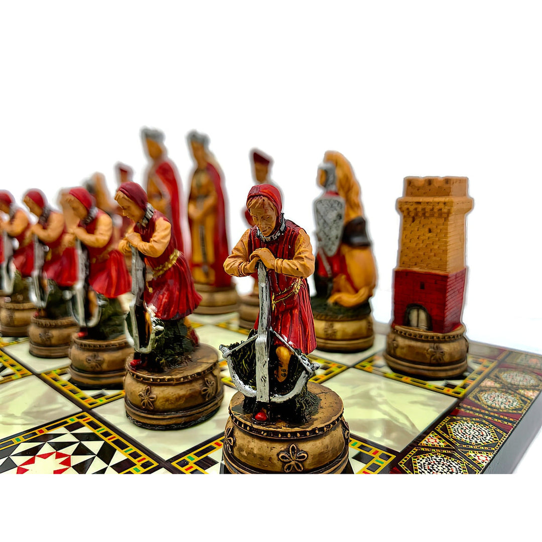 Luxury Chess Sets for Adults Historical Camelot Chess Pieces Wooden Chess Board Birthday and Anniversary Image 7