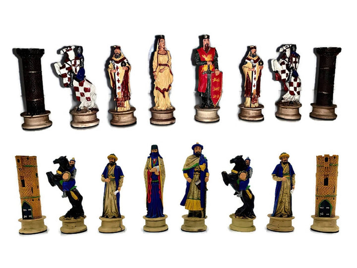 Luxury Chess Sets for Adults Handmade Crusaders Chess Pieces Walnut Wooden Chess Board Gift Ideas for Dad and Family Image 7