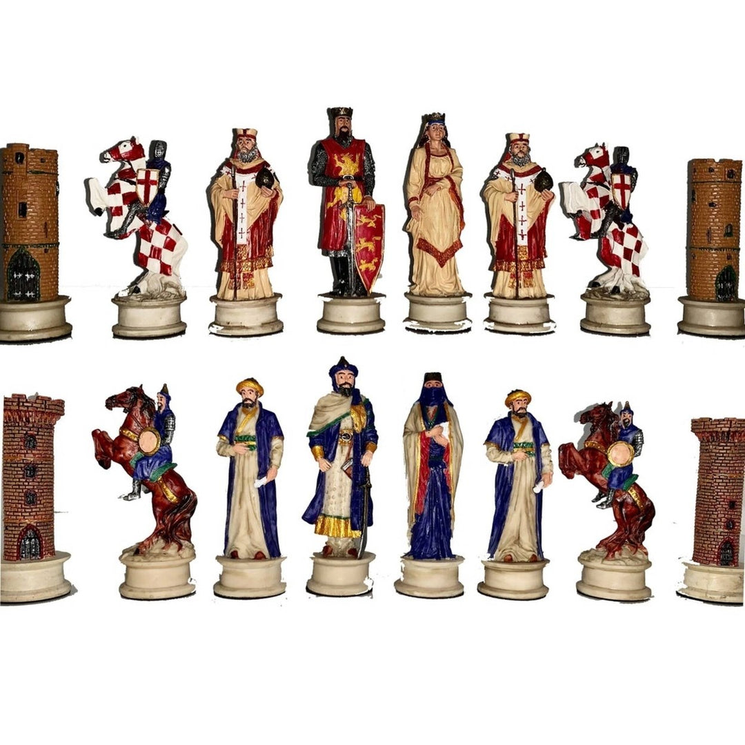 Luxury Chess Sets for Adults Handmade Crusaders Chessmen Solid Walnut Wooden Chess Board Gift Ideas for Husband Image 10