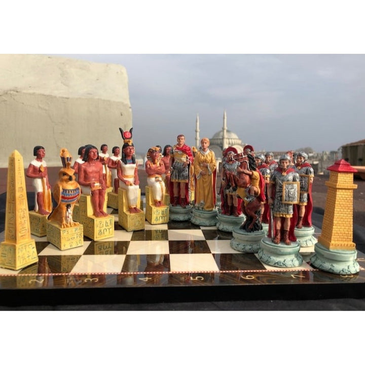 Historical Chess Sets for Adults Handmade Arabs Cleopatra Egyptian Chess Pieces Hand Carved Wooden Chess Board Gifts Image 1