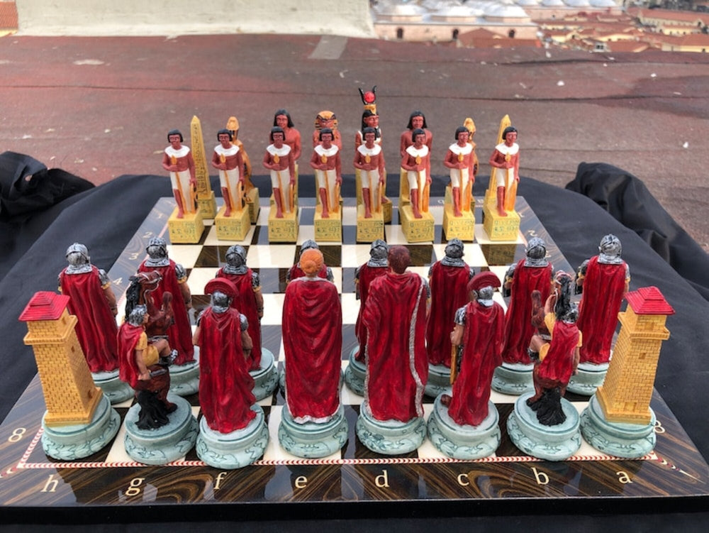 Historical Chess Sets for Adults Handmade Arabs Cleopatra Egyptian Chess Pieces Hand Carved Wooden Chess Board Gifts Image 2