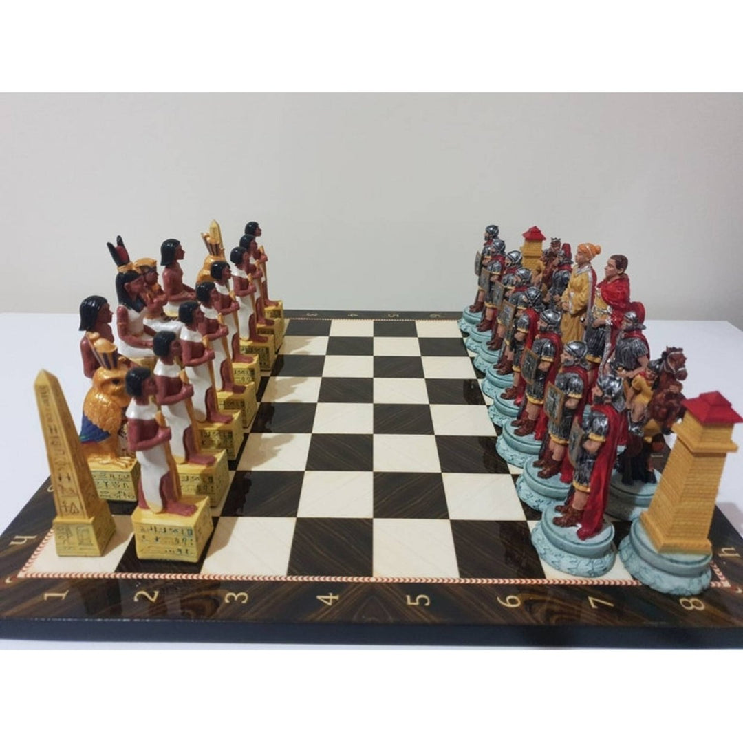 Historical Chess Sets for Adults Handmade Arabs Cleopatra Egyptian Chess Pieces Hand Carved Wooden Chess Board Gifts Image 1