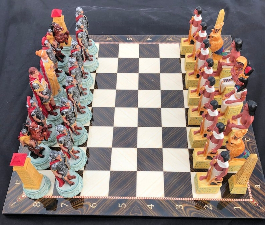 Historical Chess Sets for Adults Handmade Arabs Cleopatra Egyptian Chess Pieces Hand Carved Wooden Chess Board Gifts Image 3