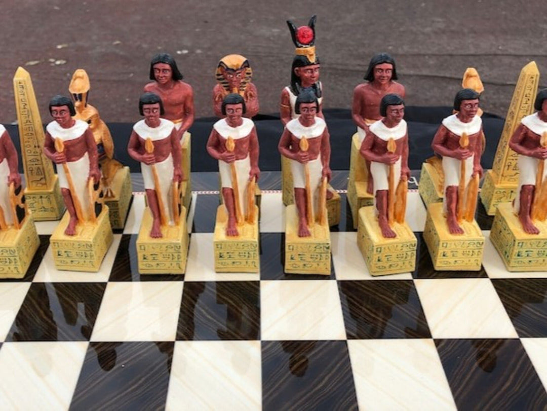 Historical Chess Sets for Adults Handmade Arabs Cleopatra Egyptian Chess Pieces Hand Carved Wooden Chess Board Gifts Image 4