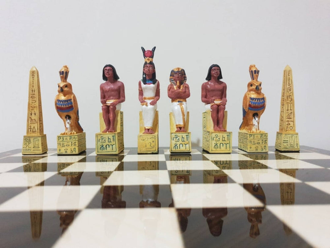 Historical Chess Sets for Adults Handmade Arabs Cleopatra Egyptian Chess Pieces Hand Carved Wooden Chess Board Gifts Image 6