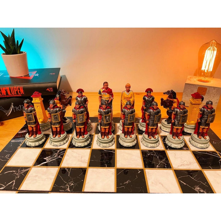 Historical Chess Sets for Adults Handmade Arabs Cleopatra Egyptian Chess Pieces Hand Carved Wooden Chess Board Gifts Image 4