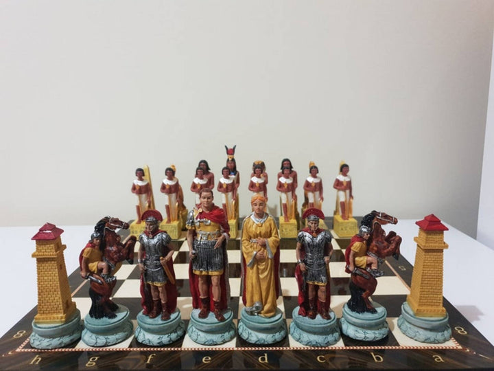 Historical Chess Sets for Adults Handmade Arabs Cleopatra Egyptian Chess Pieces Hand Carved Wooden Chess Board Gifts Image 7