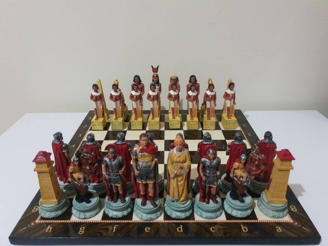 Historical Chess Sets for Adults Handmade Arabs Cleopatra Egyptian Chess Pieces Hand Carved Wooden Chess Board Gifts Image 9