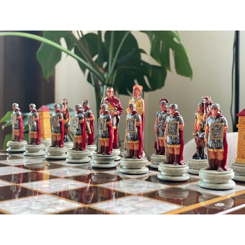 Historical Chess Sets for Adults Handmade Arabs Cleopatra Egyptian Chess Pieces Hand Carved Wooden Chess Board Gifts Image 4