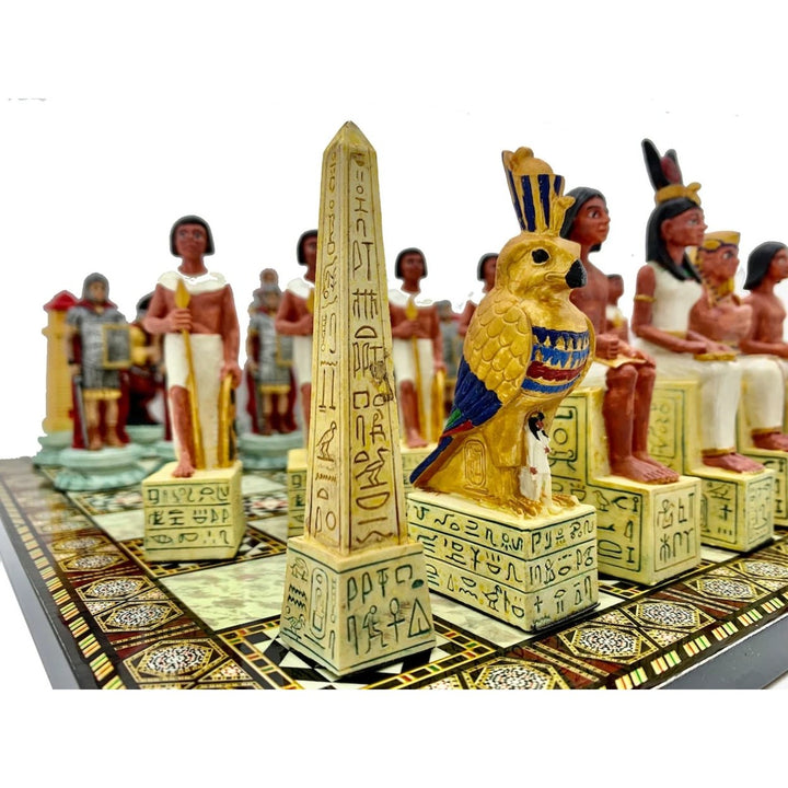 Historical Chess Sets for Adults Handmade Arabs Cleopatra Egyptian Chess Pieces Hand Carved Wooden Chess Board Gifts Image 1