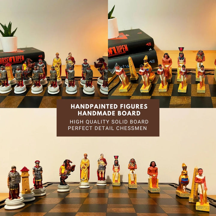 Historical Chess Sets for Adults Handmade Cleopatra Egyptian Chessmen Hand Carved Wooden Chess Board Gifts Idea Image 2