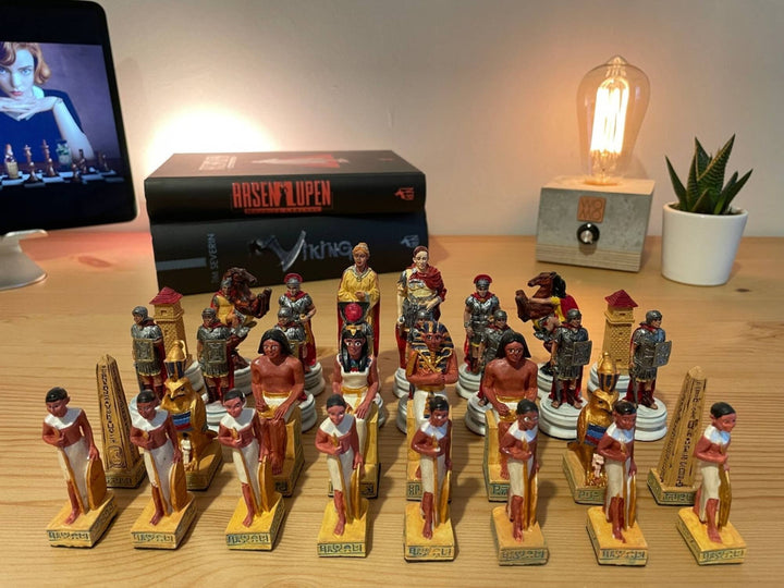 Historical Chess Sets for Adults Handmade Cleopatra Egyptian Chessmen Hand Carved Wooden Chess Board Gifts Idea Image 7