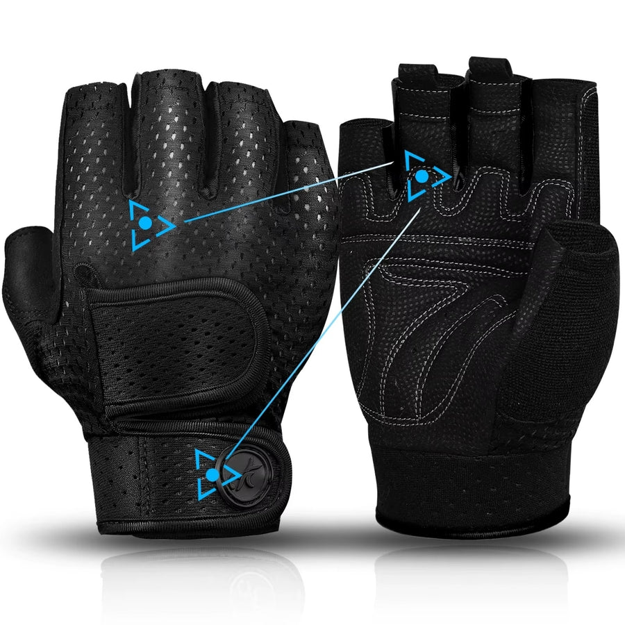 Gym Gloves Non-slip 3MM Pads Pull Up Power Training Weight Lifting Gloves Image 1