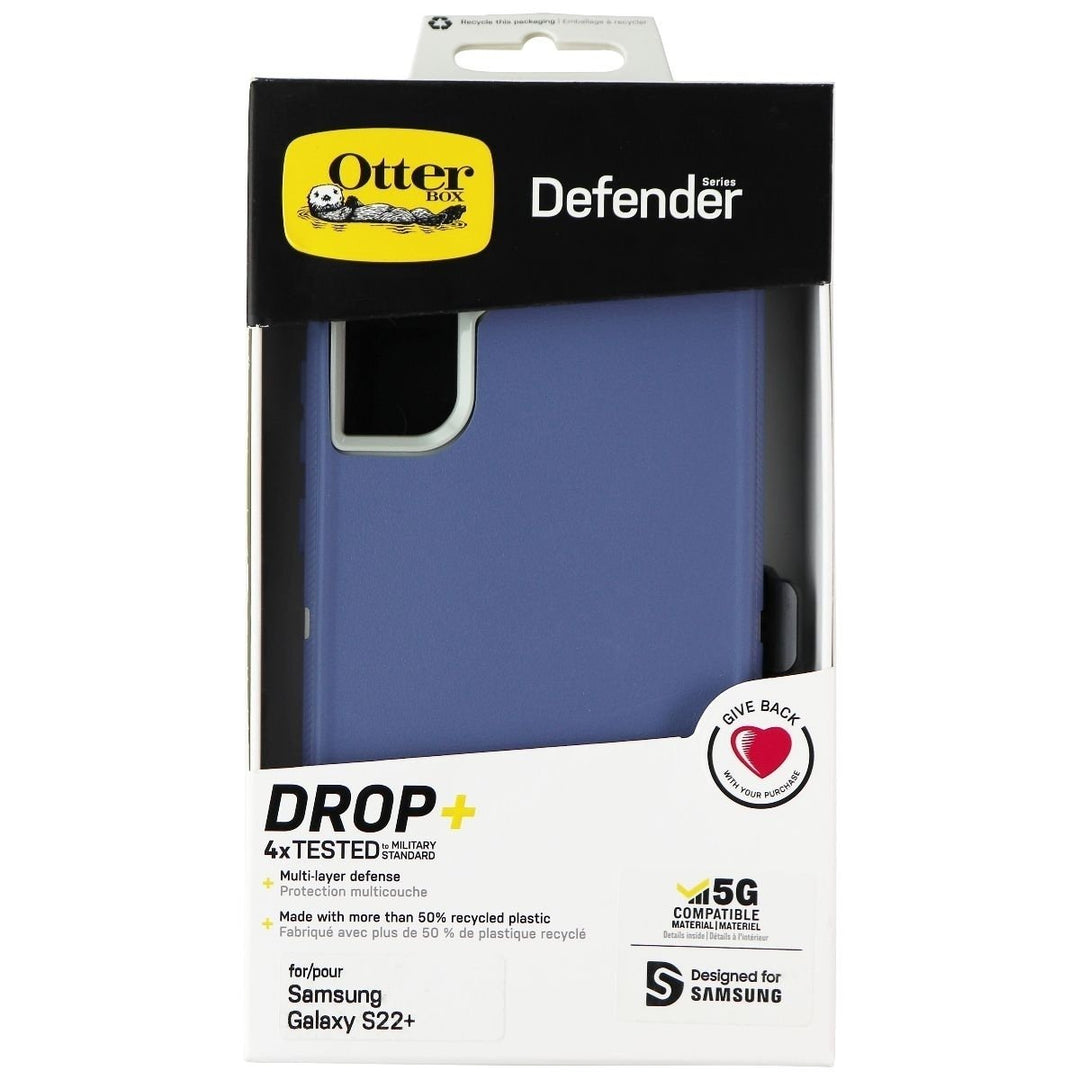 OtterBox Defender Series Case and Holster for Samsung Galaxy (S22+) - Fort Blue Image 1