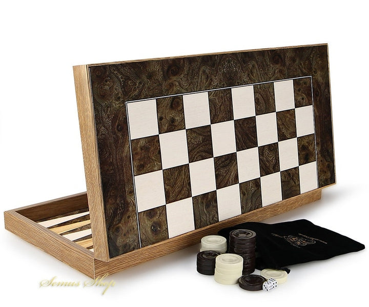 20"inch Backgammon Set for Adults X Large Wooden Game Board Handmade Game Sets Gifts Idea for Friends Image 2