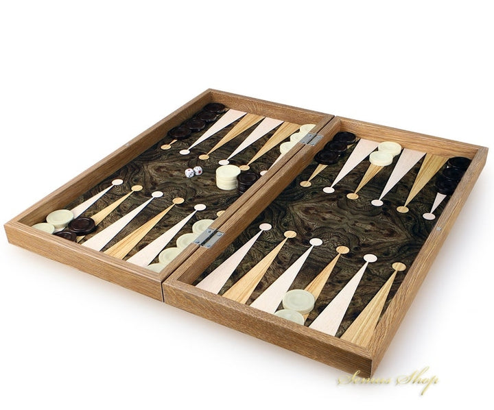 20"inch Backgammon Set for Adults X Large Wooden Game Board Handmade Game Sets Gifts Idea for Friends Image 4